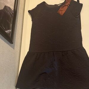 Zara Kids Dress in Black with Brown Bow